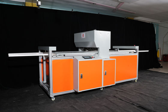 तेल दबाव संचालित 1.8KW एयर फिल्टर बनाने की मशीन, HVAC फिल्टर बनाने की मशीन